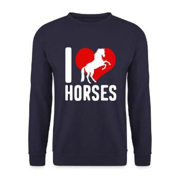 Rider rider rider dictons amour - Sweat-shirt Unisexe - marine - Devant - Alina (178cm) & Michal (187cm)