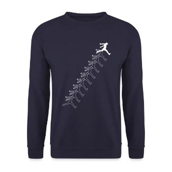 Parkour Sport Freerunning series - Unisex Sweatshirt - navy - Front - Alina (178cm) & Michal (187cm)