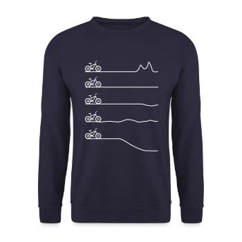 Vélo vélos roue nature - Sweat-shirt Unisexe - marine - Devant - Alina (178cm) & Michal (187cm)