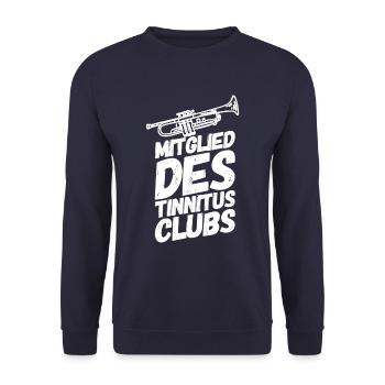 Trompete Trompeten Trompeter Club - Unisex Pullover - Navy - Vorne - Alina (178cm) & Michal (187cm)