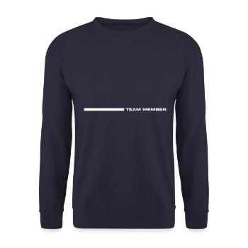 Team Members - Unisex Sweatshirt - navy - Front - Alina (178cm) & Michal (187cm)