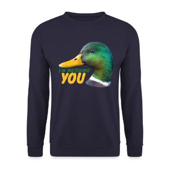 Canard - Je te regarde - Sweat-shirt Unisexe - marine - Devant - Alina (178cm) & Michal (187cm)