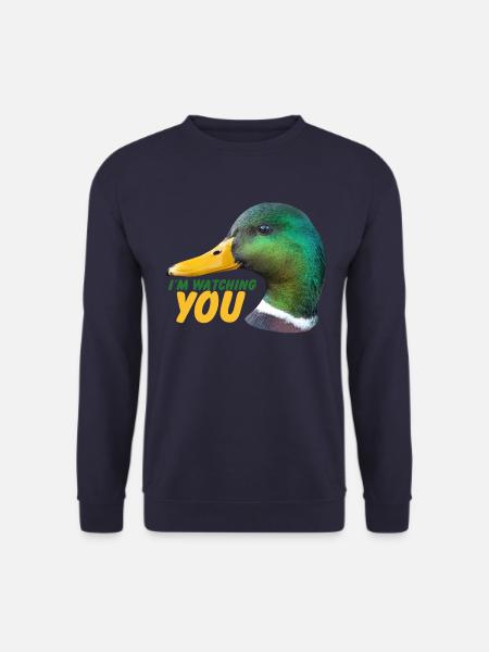 Ente - Ich beobachte Dich - Unisex Pullover - Navy