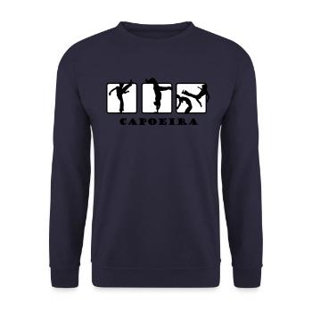 Capoeira Zebra Dance - Unisex Sweatshirt - navy - Front - Alina (178cm) & Michal (187cm)
