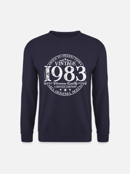 Jahrgang 1983 geboren Vintage Geburtstag Geschenk - Unisex Pullover - Navy