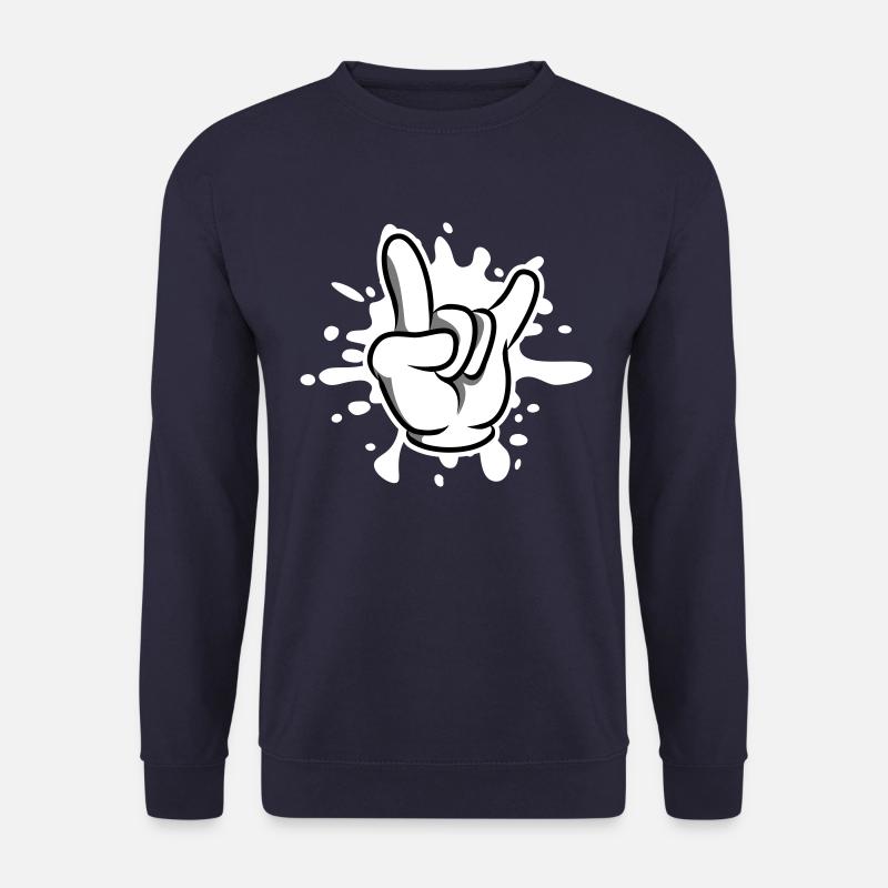 hand party symbol blob - Unisex Sweatshirt - navy