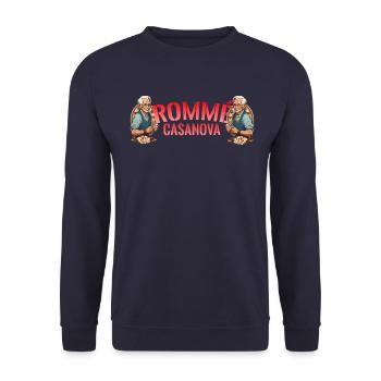 Rommé Casanova - Unisex Pullover - Navy - Vorne - Alina (178cm) & Michal (187cm)