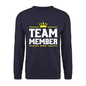 couronne de membre de l'équipe - Sweat-shirt Unisexe - marine - Devant - Alina (178cm) & Michal (187cm)