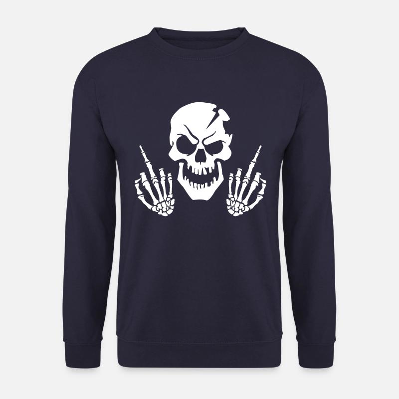 Mittelfinger Skelett - Unisex Pullover - Navy