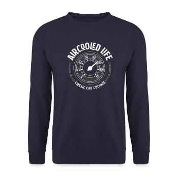 Jauge de compteur de vitesse refroidi par air Culture de voiture classique - Sweat-shirt Unisexe - marine - Devant - Alina (178cm) & Michal (187cm)