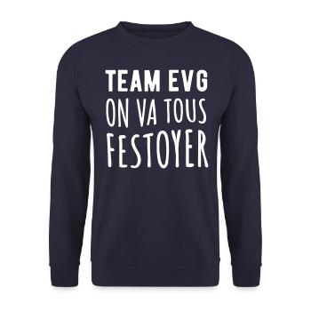 Evg team équipe du marié - Sweat-shirt Unisexe - marine - Devant - Alina (178cm) & Michal (187cm)