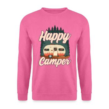 Conception de campeur heureux - Sweat-shirt Unisexe - rose - Devant
