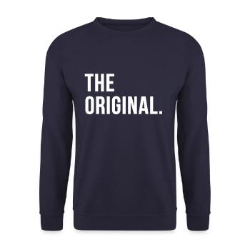 Father and Son Affiliate Look The Original The Remix - Unisex Sweatshirt - navy - Front - Alina (178cm) & Michal (187cm)