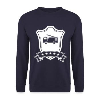 Armoiries des pompiers - Sweat-shirt Unisexe - marine - Devant - Alina (178cm) & Michal (187cm)
