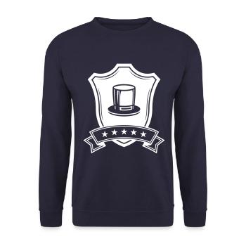 Armoiries du palefrenier cylindrique - Sweat-shirt Unisexe - marine - Devant - Alina (178cm) & Michal (187cm)