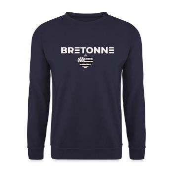bretonne de coeur - Sweat-shirt Unisexe - marine - Devant - Alina (178cm) & Michal (187cm)