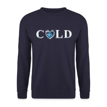 inscription sur glace « COLD » - Sweat-shirt Unisexe - marine - Devant - Alina (178cm) & Michal (187cm)