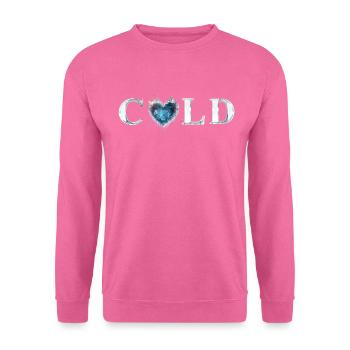 inscription sur glace « COLD » - Sweat-shirt Unisexe - rose - Devant