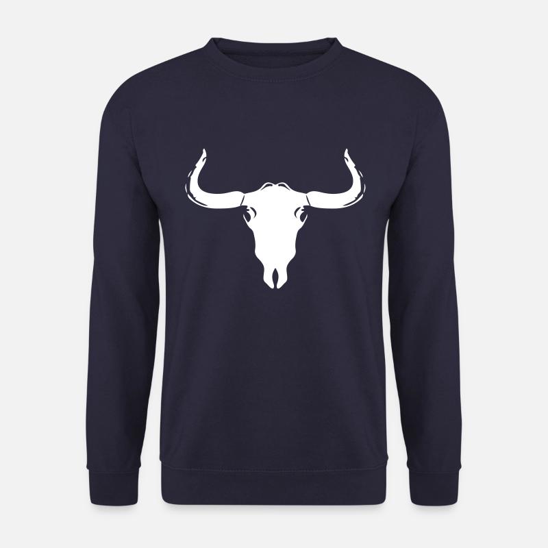 bull skeleton cow bull head - Unisex Sweatshirt - navy