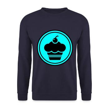 Cercle de silhouette de petit gâteau - Sweat-shirt Unisexe - marine - Devant - Alina (178cm) & Michal (187cm)