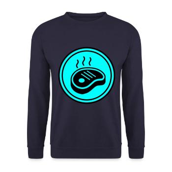Cercle d’icônes de steak - Sweat-shirt Unisexe - marine - Devant - Alina (178cm) & Michal (187cm)