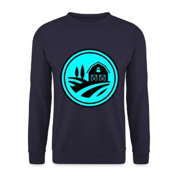 Farm Ernte Kreis - Unisex Pullover - Navy - Vorne - Alina (178cm) & Michal (187cm)