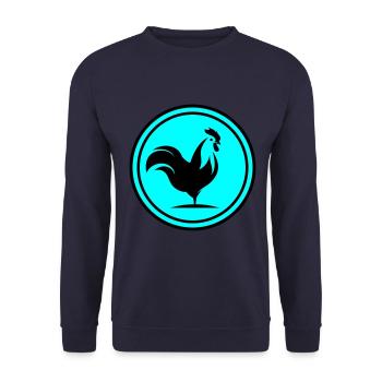 Rooster animal circle - Unisex Sweatshirt - navy - Front - Alina (178cm) & Michal (187cm)