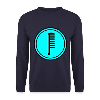 Comb Hairdresser Circle - Unisex Sweatshirt - navy - Front - Alina (178cm) & Michal (187cm)