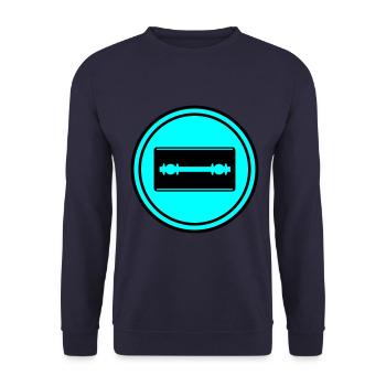 Cercle d'icône de lame de rasoir - Sweat-shirt Unisexe - marine - Devant - Alina (178cm) & Michal (187cm)