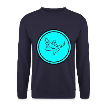 dove circle - Unisex Sweatshirt - navy - Front - Alina (178cm) & Michal (187cm)