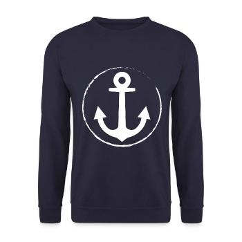 Anchor - Anchor - Maritim - Nautical - Unisex Sweatshirt - navy - Front - Alina (178cm) & Michal (187cm)