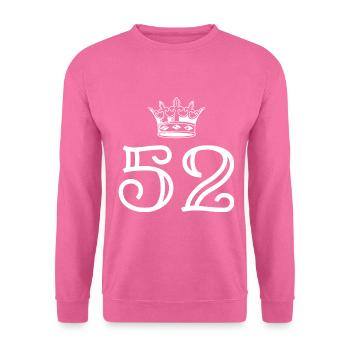 52 Couronne numérique - Sweat-shirt Unisexe - rose - Devant