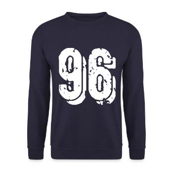 96 number jersey - Unisex Sweatshirt - navy - Front - Alina (178cm) & Michal (187cm)