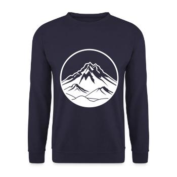 Mountains Nature Mountains Silhouette - Unisex Sweatshirt - navy - Front - Alina (178cm) & Michal (187cm)