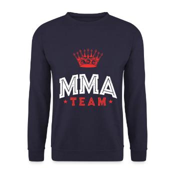 Mma Team - Unisex Pullover - Navy - Vorne - Alina (178cm) & Michal (187cm)