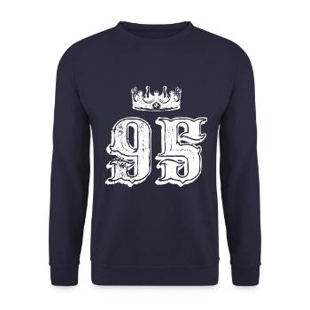 95 Couronne numérique - Sweat-shirt Unisexe - marine - Devant - Alina (178cm) & Michal (187cm)