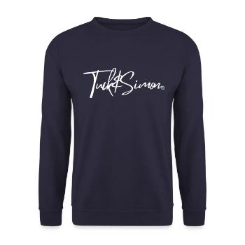 Tuck&Simon Scripted - Unisex Sweatshirt - navy - Front - Alina (178cm) & Michal (187cm)