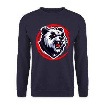 Angry Panda - Unisex Sweatshirt - navy - Front - Alina (178cm) & Michal (187cm)