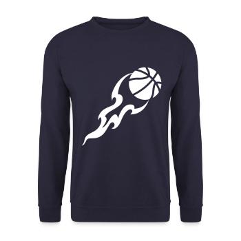 Flamme de basket-ball - Sweat-shirt Unisexe - marine - Devant - Alina (178cm) & Michal (187cm)