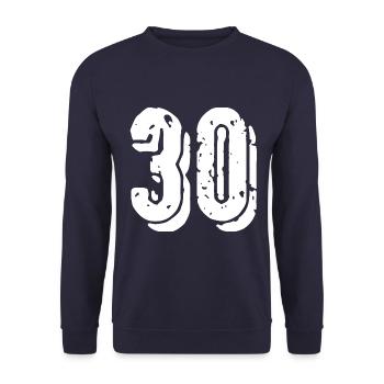 Maillot à 30 chiffres - Sweat-shirt Unisexe - marine - Devant - Alina (178cm) & Michal (187cm)