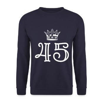 45 Couronne numérique - Sweat-shirt Unisexe - marine - Devant - Alina (178cm) & Michal (187cm)