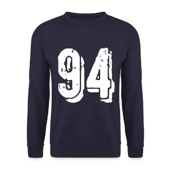 Maillot à 94 numéros - Sweat-shirt Unisexe - marine - Devant - Alina (178cm) & Michal (187cm)