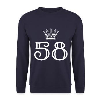 58 Couronne numérique - Sweat-shirt Unisexe - marine - Devant - Alina (178cm) & Michal (187cm)