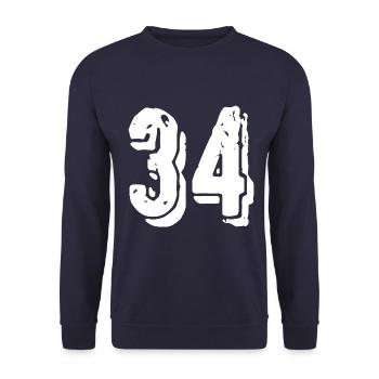 Maillot à 34 numéros - Sweat-shirt Unisexe - marine - Devant - Alina (178cm) & Michal (187cm)