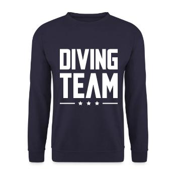Diving Team - Unisex Sweatshirt - navy - Front - Alina (178cm) & Michal (187cm)