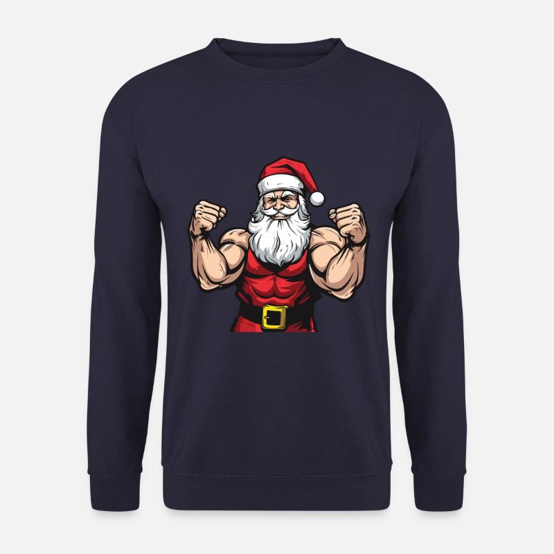 Weihnachtsmann Muskeln Gym Santa - Unisex Pullover - Navy