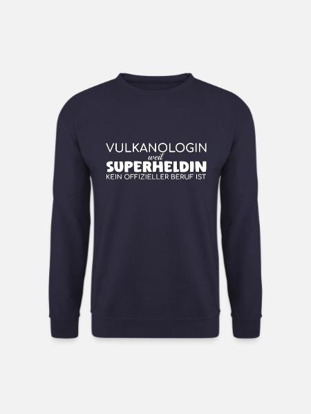 Volcanologist Superheroine Volcanology - Unisex Sweatshirt - navy