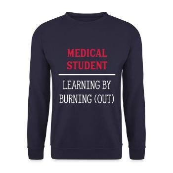 medstudentw - Unisex Sweatshirt - navy - Front - Alina (178cm) & Michal (187cm)