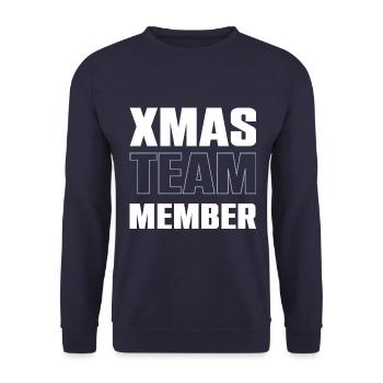 Xmas Team - Unisex Sweatshirt - navy - Front - Alina (178cm) & Michal (187cm)