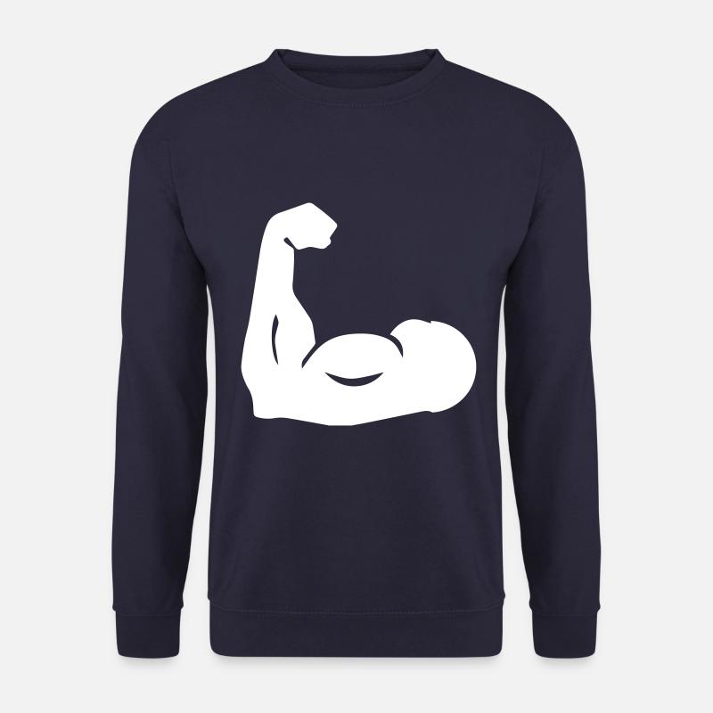 Muscles dumbbell icon - Unisex Sweatshirt - navy